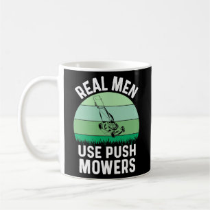 Mug Mens Drôle Pelouse Mailler Vrais Hommes Paysage H