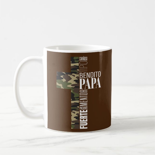 Mug Mens Espagnol Cadeaux Chrétiens Papa Dia Del Padre (Gauche)
