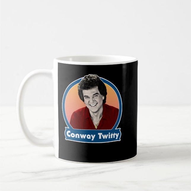 Mug Mens Femmes Conway Retro Twitty Style Design Amusa (Gauche)