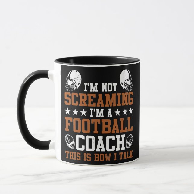 Mug Mens Funny Je suis entraîneur de football américai (Gauche)