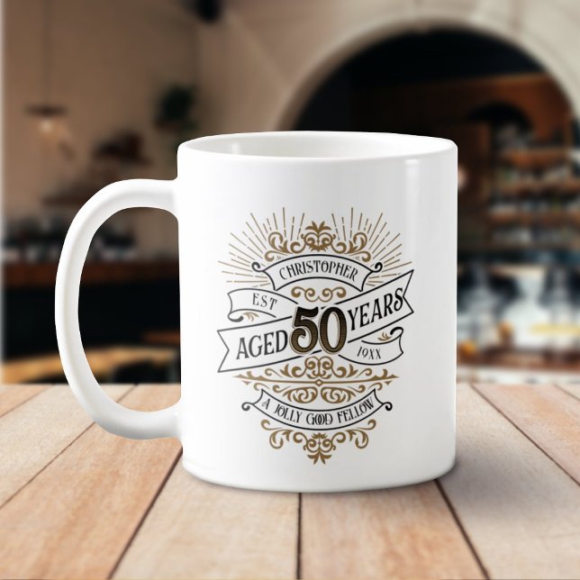 Mug Mens Funny Whiskey 50e anniversaire (Créateur téléchargé)