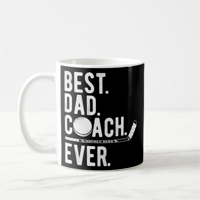 Mug Mens Hockey sur glace meilleur papa entraîneur jam (Gauche)