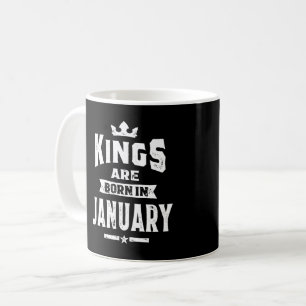 Mug Mens Kings Sont Nés En Janvier Cadeaux Anniversair