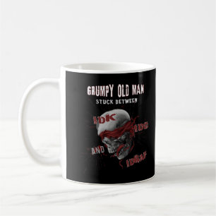 Mug Mens Mens Grumpy vieil homme coincé entre IDK IDC 