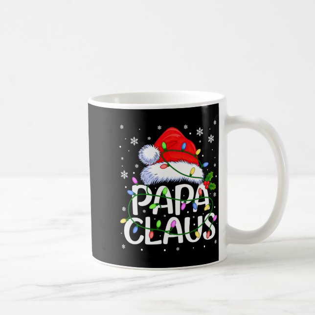 Mug Mens Papa Claus Christmas Lights Long Sleeve  (Droite)