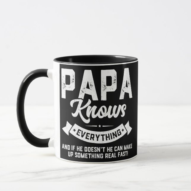 Mug Mens Papa Knows Everything 60e Poison Funny (Gauche)
