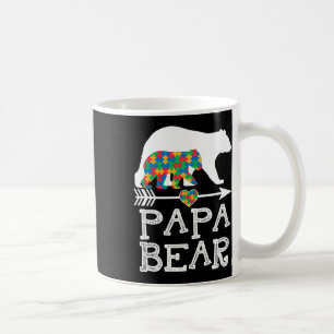 Mug Mens Papa Ours Autisme Hommes Père Papa Autisme Aw