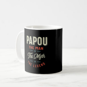 Mug Mens Papou Shirt Don : L'Homme Le Mythe La Légende