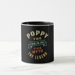 Mug Mens Poppy L'Homme Mythe Légende Père Cadeau