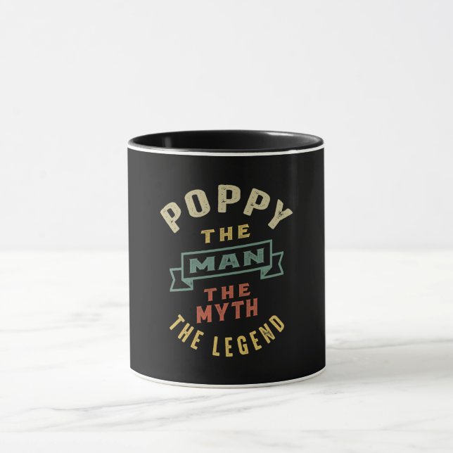 Mug Mens Poppy L'Homme Mythe Légende Père Cadeau (Centre)