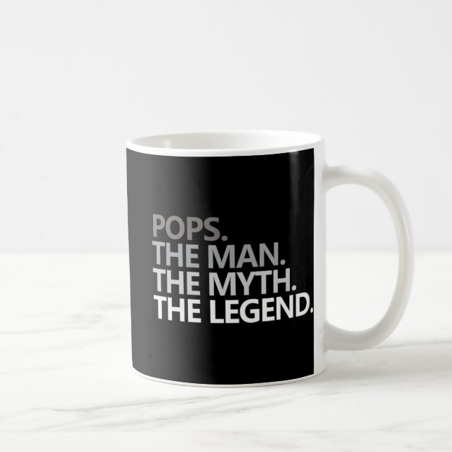 Mug Mens POPS L'HOMME LE MYTHE LA LÉGENDE Fête des pèr (Droite)