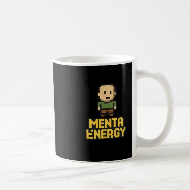 Mug Menta Energy Pixel Gamer Funny Graphic Tee  (Droite)