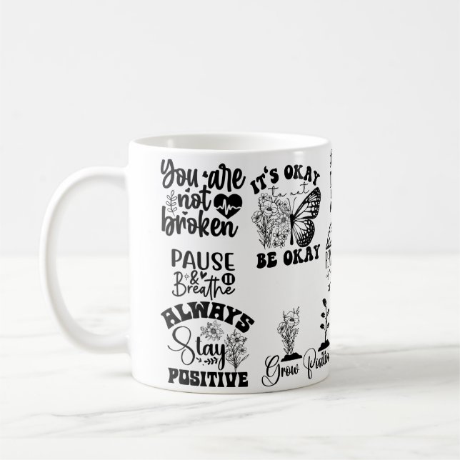 Mug Mental Health Self Care Positive Affirmations Mind (Gauche)