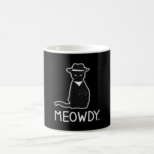 Mug Meowdy Cat Kitten Cute Casquette (Centre)