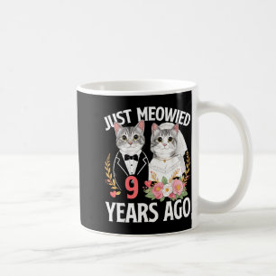 Mug Meowied Cat 9e anniversaire de mariage Couple 9 An