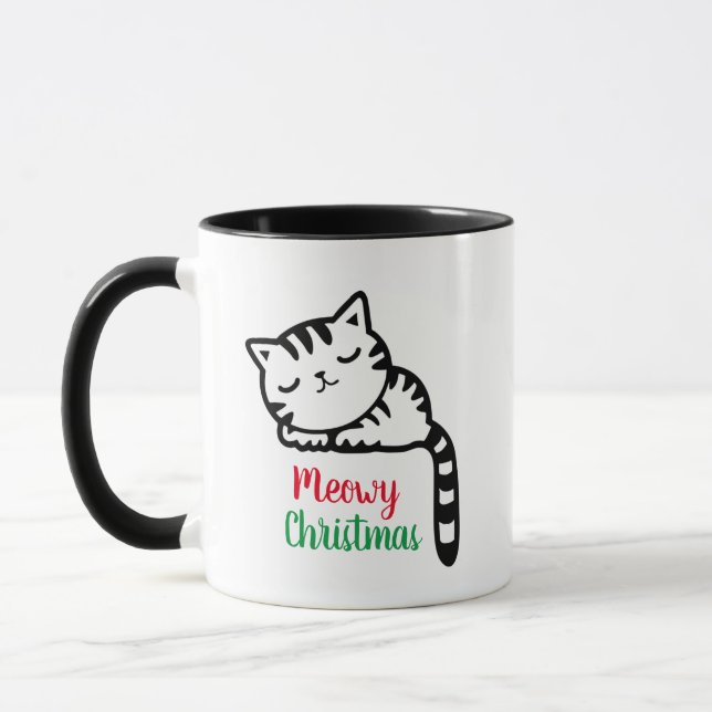 Mug Meowny Noël Dormir Kitty (Gauche)