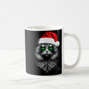 Mug Meowy Catmas Drôle Cool Noël Chat Chapeau Santa Gr