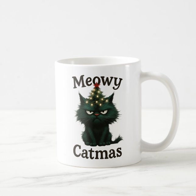 Mug Meowy Catmas Moody cat (Droite)
