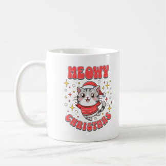 Mug Meowy Christmas Cat Cute Festive Feline Kitten