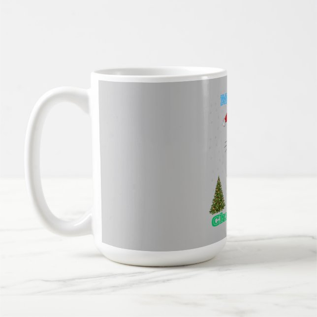 Mug Meowy Christmas Cute Cat Design | Funny Holiday Ca (Gauche)