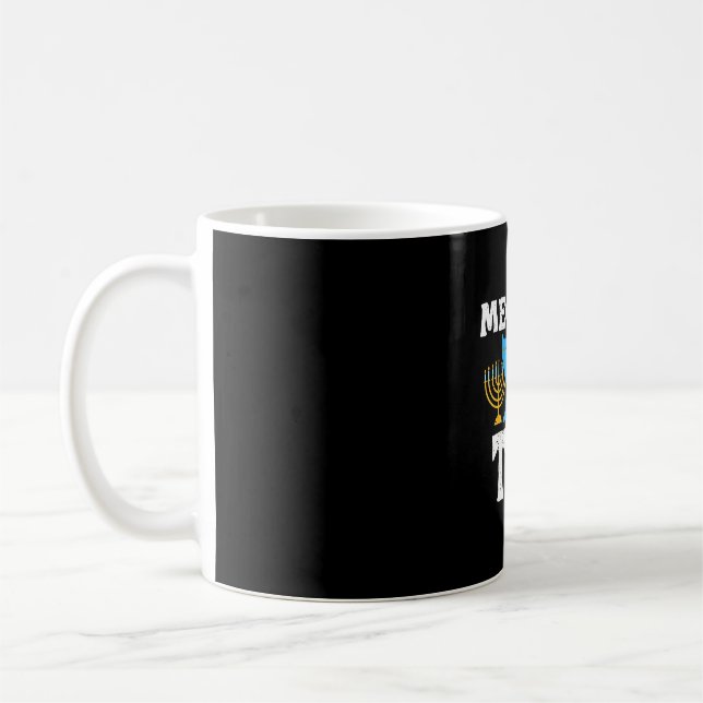 Mug Meowzel Tov Chanukah Juif Chat propriétaire Ugly (Gauche)