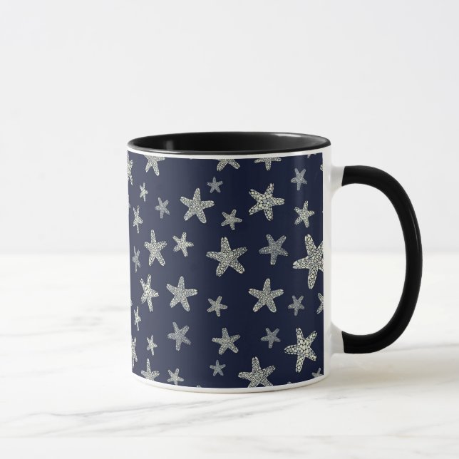 Mug Mer de motif d'étoiles de mer (Droite)
