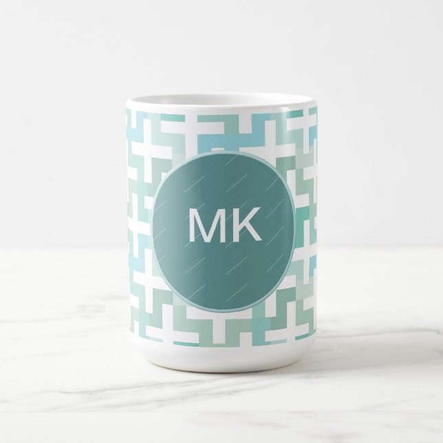 Mug Mer vert géométrique (Centre)