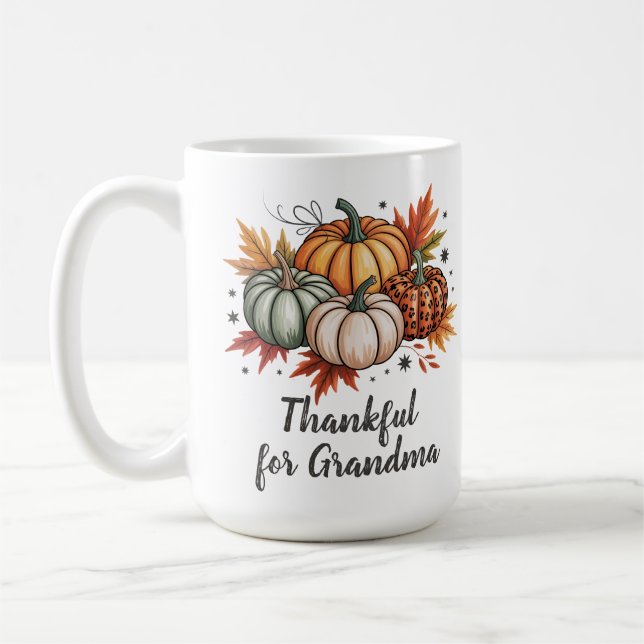Mug Merci à grand-mère Citrouilles de Thanksgiving (Gauche)