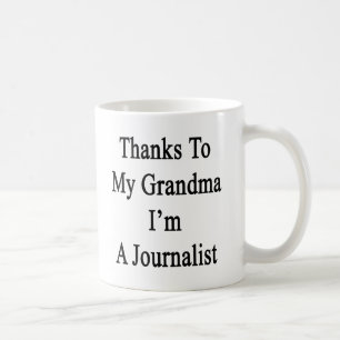 Mug Merci à ma grand-maman je suis un journaliste
