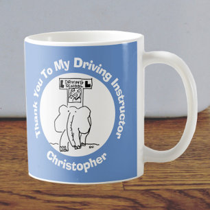 Mug Merci à un instructeur de conduite amusant dessin