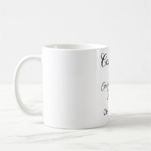 Mug Merci à venir baby shower moderne simple typogr