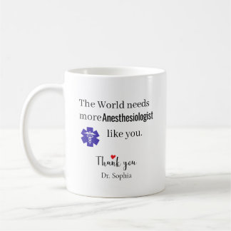 Mug Merci Anesthésiste Nom Personnalisé