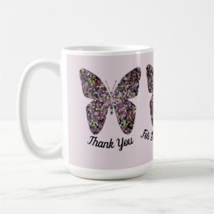 Mug Merci Babysitter Mosaïque Papillon Appréciation