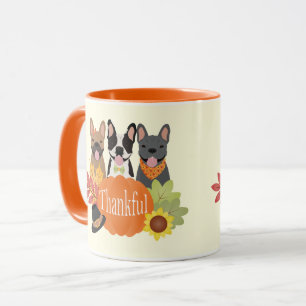 Mug Merci Bulldogs français Thanksgiving