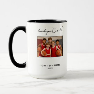 Mug Merci Coach Équipe Nom Photo Signature
