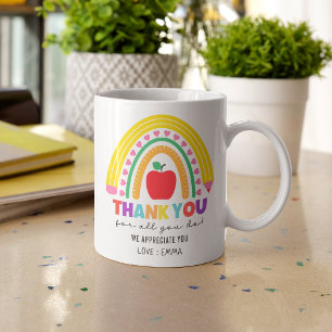 Mug Merci Colorful Appréciation de l'enseignant Rainbo