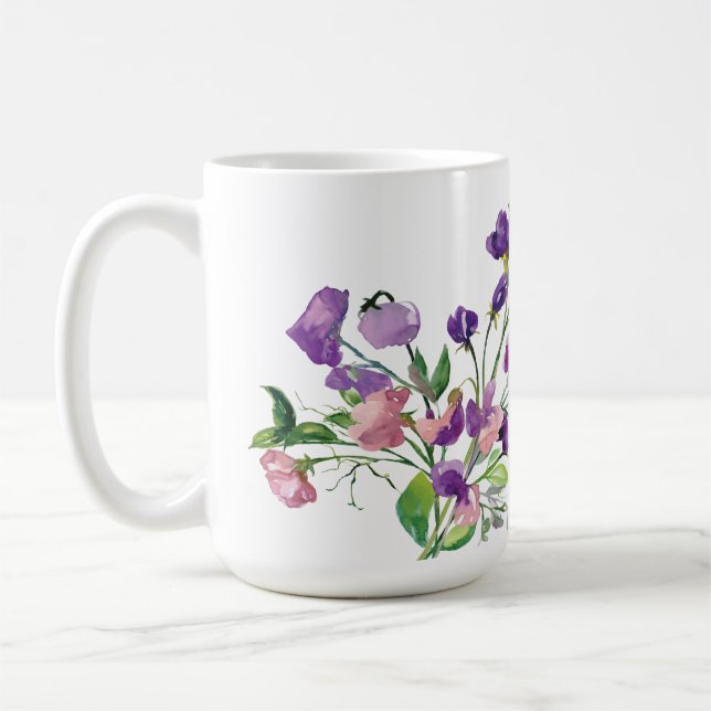 Mug Merci de m'avoir aidé à fleurir (Gauche)
