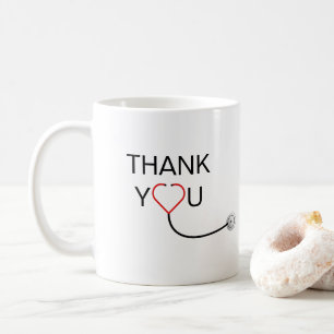 Mug Merci de stéthoscope de coeur