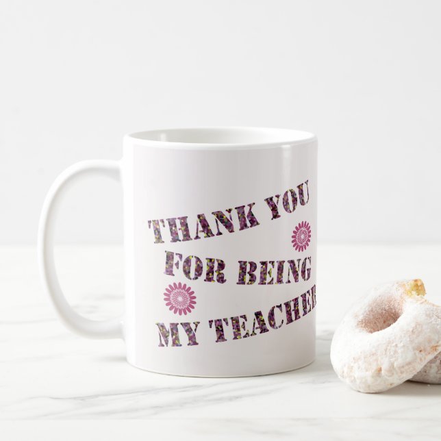 Mug Merci D'Être Mon Appréciation De Classe Enseignant (Avec donut)