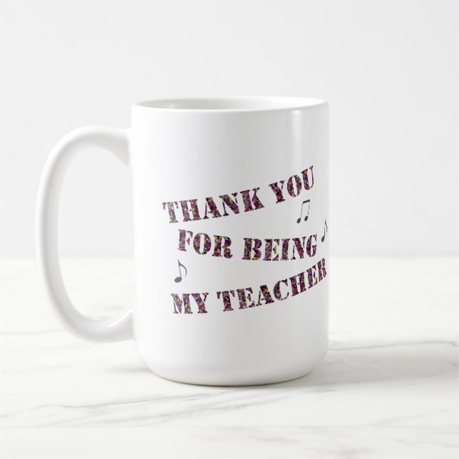 Mug Merci D'Être Mon Appréciation D'Enseignant De Musi (Gauche)