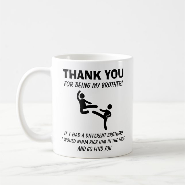 Mug Merci d'être mon frère  (Gauche)