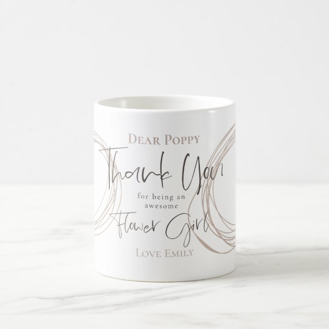 Mug Merci d'être un cadeau de fille de fleurs (Centre)