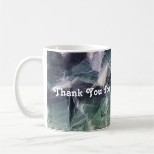 Mug Merci Enseignant Vert Purple Fluorite Photo Gem