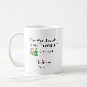 Mug Merci Investisseur — Nom personnalisé