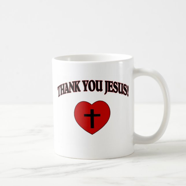 Mug Merci Jésus (coeur) (Droite)