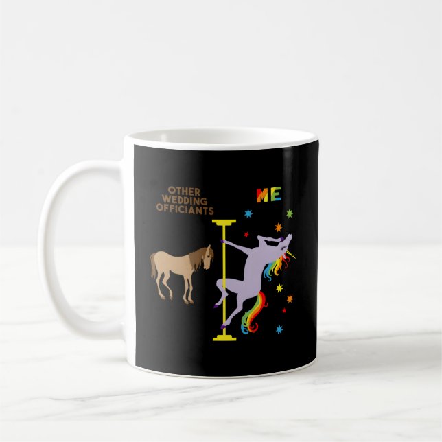 Mug Merci officiel mariage Rainbow Unicorn (Gauche)