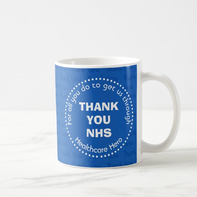 Mug Merci personnalisé NHS (Droite)