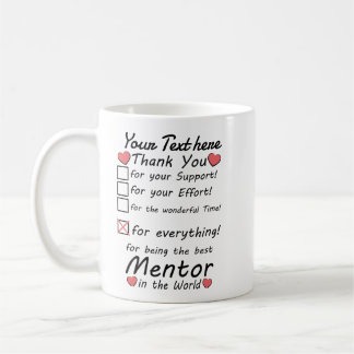 Mug Merci pour Mentor Enseignant Fin d'année