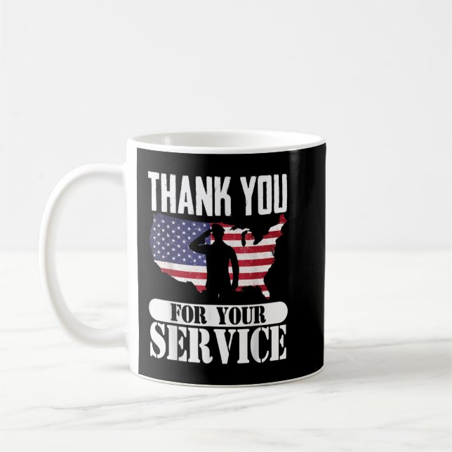 Mug Merci Pour Votre Service Journée Patriotique Des V (Gauche)