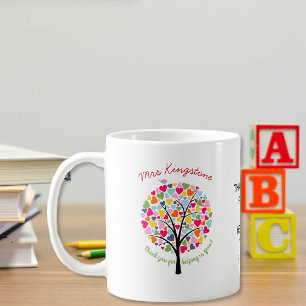 Mug Merci professeur appréciation arc-en-ciel coeur ar